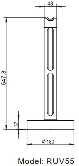 measurement of UVC lamp RUV55